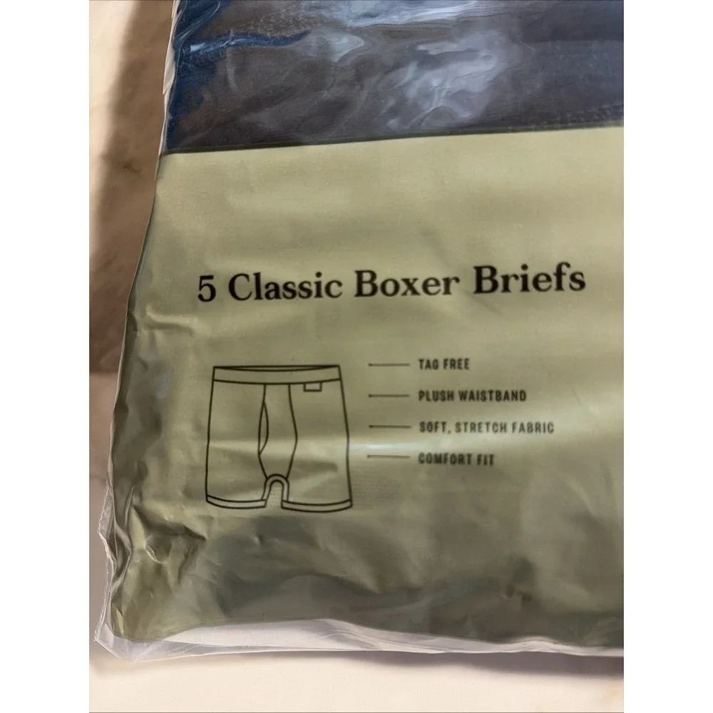 Goodfellow & Co. Men's Classic Boxer Briefs Black Size M New Sealed 5 Pair